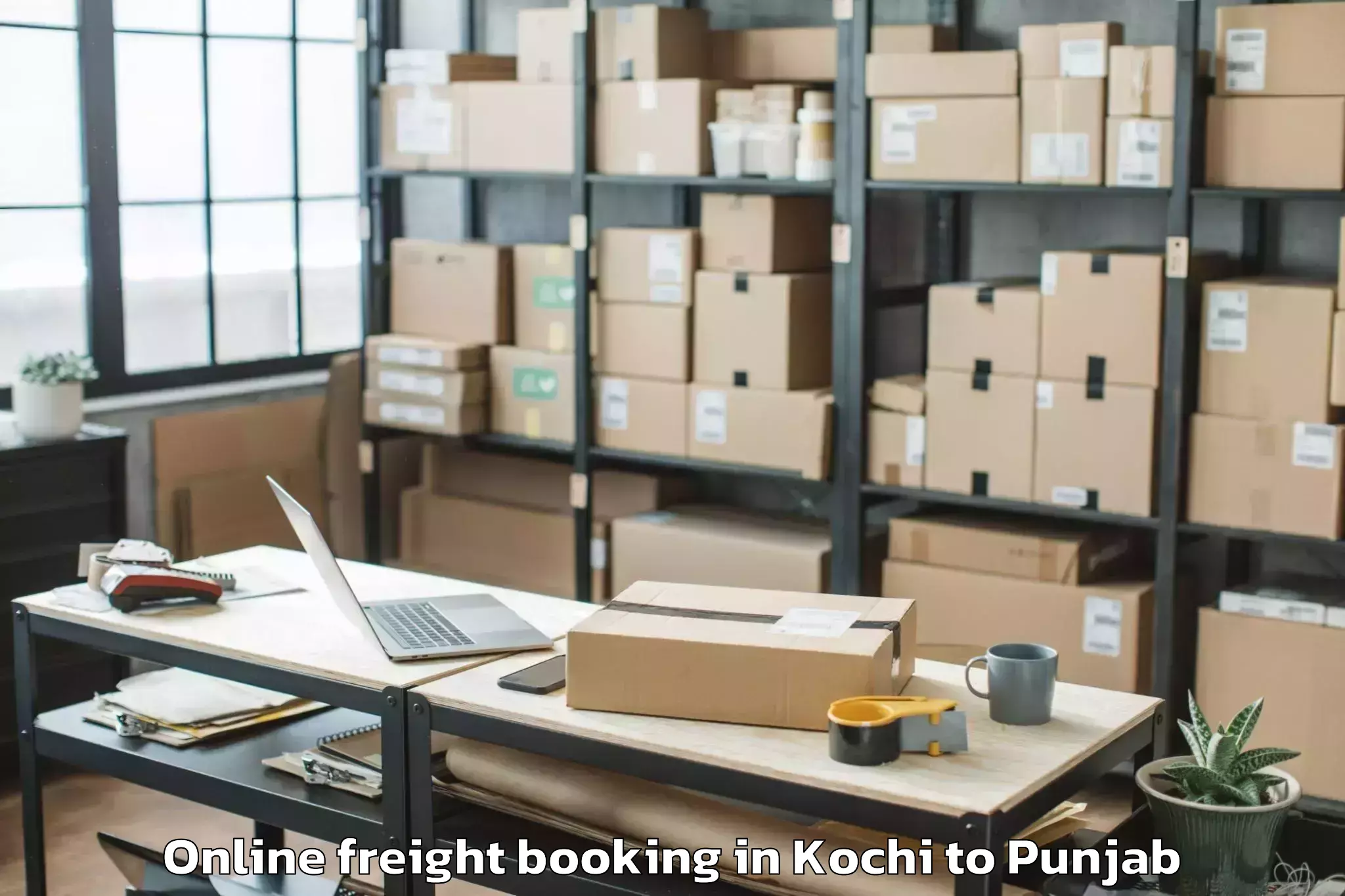 Professional Kochi to Firozpur Online Freight Booking